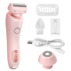 thumbnail image 1 of Afeitadora eléctrica para mujer, afeitadora eléctrica 2 en 1 para mujer, para pierna, brazo, cara, área púbica, recortadora de bikini inalámbrica, depilación para mujeres con cabezal desmontable, sin, 1 of 8