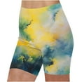thumbnail image 2 of Weiqiqre Women's Fashionable Printed Yoga Capris High Waisted Yoga Shorts for Women Tummy Control Workout Running Biker Shorts, 2 of 5
