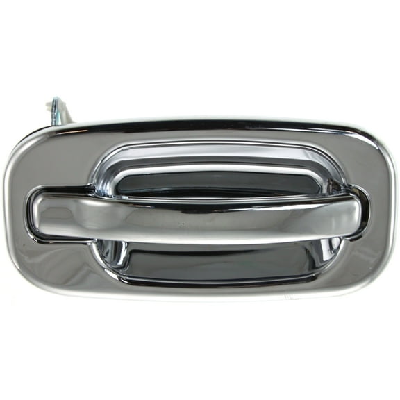 Exterior Door Handle Compatible with 1999-2006 Chevrolet Silverado 1500 Front, Passenger Side Chrome