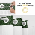 thumbnail image 2 of Flowers No Hooks Shower Curtain with Snap-in Liner Spring Green Yellow Daisy Floral Green Shower Curtains for Bathroom, Waterproof, Easy Install, Washable 72"x84", 2 of 9