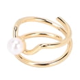 thumbnail image 2 of Anillos de perla para nudillos de uñas, joyería elegante y sencilla de cobre para las puntas de los dedos para mujeres y niñas, oro 3052, 2 of 14