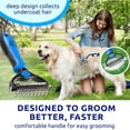 thumbnail image 5 of FENGFAN Double Sided Pet Hair Removal Brush Dual Head Rounded Teeth Non Slip Handle for Dog Cat Grooming 1 Pack, 5 of 6