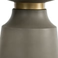 thumbnail image 2 of 39 Inch Round Concrete Dining Table with Metal Accents, Gray - Saltoro Sherpi, 2 of 5