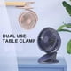 thumbnail image 3 of Portable Desk Fan Clip-on Fan Desktop Cooling Fan USB Rechargeable 3-Speed Adjustable Small Air Cooler Personal Fan for Office Home Use, 3 of 5