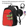thumbnail image 2 of Fotbe Cool Crocodile With Sunglasses Mochila con Estampado y Puerto USB para Hombre y Mujer, Mochila Antirrobo, Mochila de Viaje, Mochila Escolar, Mochila Universitaria, 2 of 7