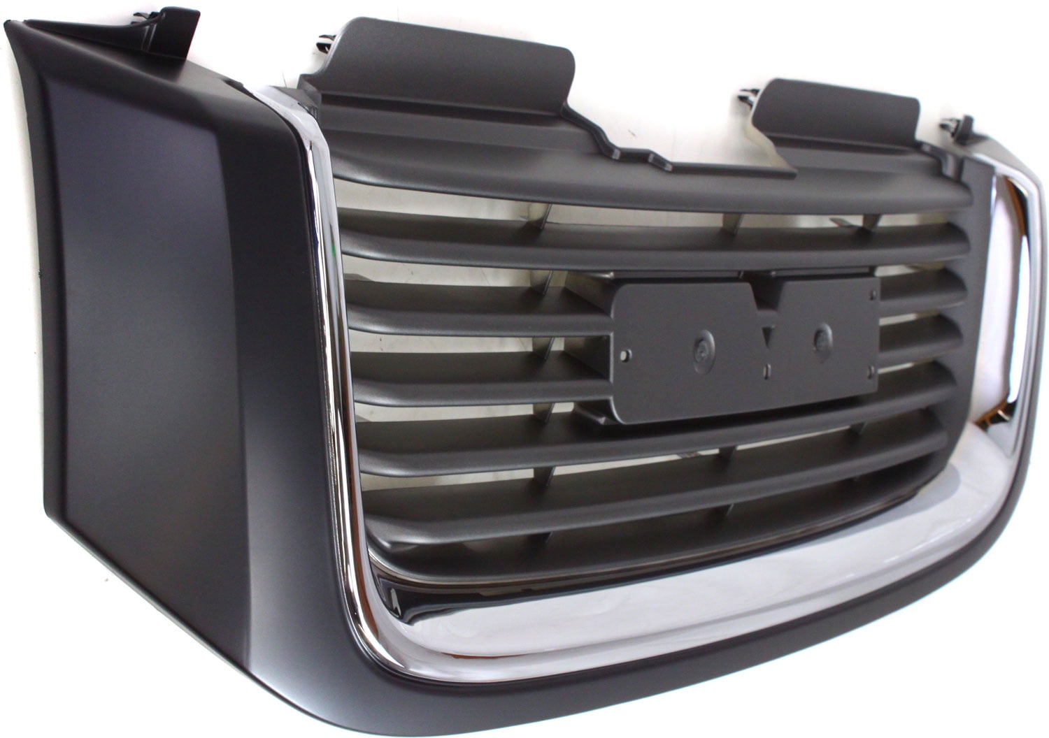 Grille Assembly Compatible With 2002-2009 GMC Envoy 2002-2006 XL Painted Black Shell with Gray Insert