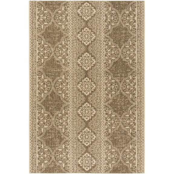 SAFAVIEH Beach House Kiaran Southwestern Indoor/Outdoor Area Rug Cream/Beige, 5'3" x 7'6"