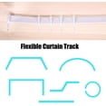 thumbnail image 4 of 5 Meters Coiled Curtain Track Bendable Ceiling Curved Curtain Track Flexible Ceiling Curtain Mount Soft Windows Curved Track with Plastic Curtain Hooks, Brackets, End Stop for Curtain Rail, 4 of 7