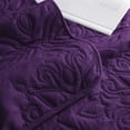 thumbnail image 7 of Whale Flotilla Soft Twin Quilt Bedding Set for All Seasons, Elegant Vintage Damask Ultrasonic Quilts Set, Lightweight Reversible Bedspread, Coverlet, Bed Cover with 1 Pillow Sham, Purple, 7 of 7