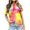Multicolour, variant on T Shirts for Women Crew Neck Tie-Dye Short Sleeve Top Dancing Business Casual Dressy Clothes
