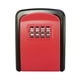 thumbnail image 1 of Caja de llaves de tamaño pequeño, cerradura con contraseña, puerta de Metal, caja de bloqueo antirrobo montada en la pared para exteriores, color rojo, 1 of 4