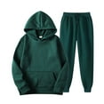 thumbnail image 5 of RPVATI Red Sets Women 2 Piece Outfits Casual Long Sleeve Hoodie Loose Drawstring Sweatpants Lounge Two Piece Sweatsuit Sets Fall Dressy Travel Tracksuit Green M, 5 of 5