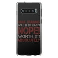 thumbnail image 1 of DistinctInk Clear Shockproof Hybrid Case for Samsung Galaxy S10+ PLUS (6.4" Screen) - TPU Bumper Acrylic Back Tempered Glass Screen Protector - MMA Training Easy? Nope! Worth It!, 1 of 2