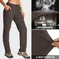 thumbnail image 6 of FEN AI Hiking Pants Women Quick Dry Lightweight Water Resistant Elastic Waist Cargo Pants, 6 of 7