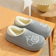 thumbnail image 6 of Lovskoo 2024 Women's Round Toe Cotton Slippers Fall And Winter Outer Wear 2023 Warm Confinement Slippers Bags And Home Slippers Gray, 6 of 6