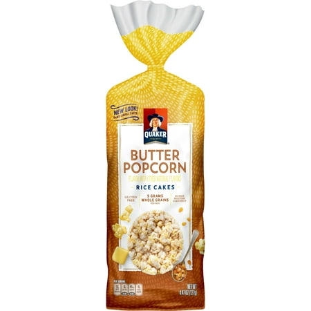 (2 Pack) Quaker Rice Cakes, Butter Popcorn, 4.47 oz. (Best Rice Crispy Cakes)