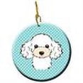 thumbnail image 2 of Carolines Treasures BB1195CO1 Checkerboard Blue White Poodle Ceramic Ornament  3 in multicolor, 2 of 2