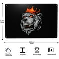 thumbnail image 3 of Angry Bear With Crown Tin Signs 8x12 Inch Funny Vintage Metal Sign Man Cave Decor Garage Wall Decor, 3 of 7
