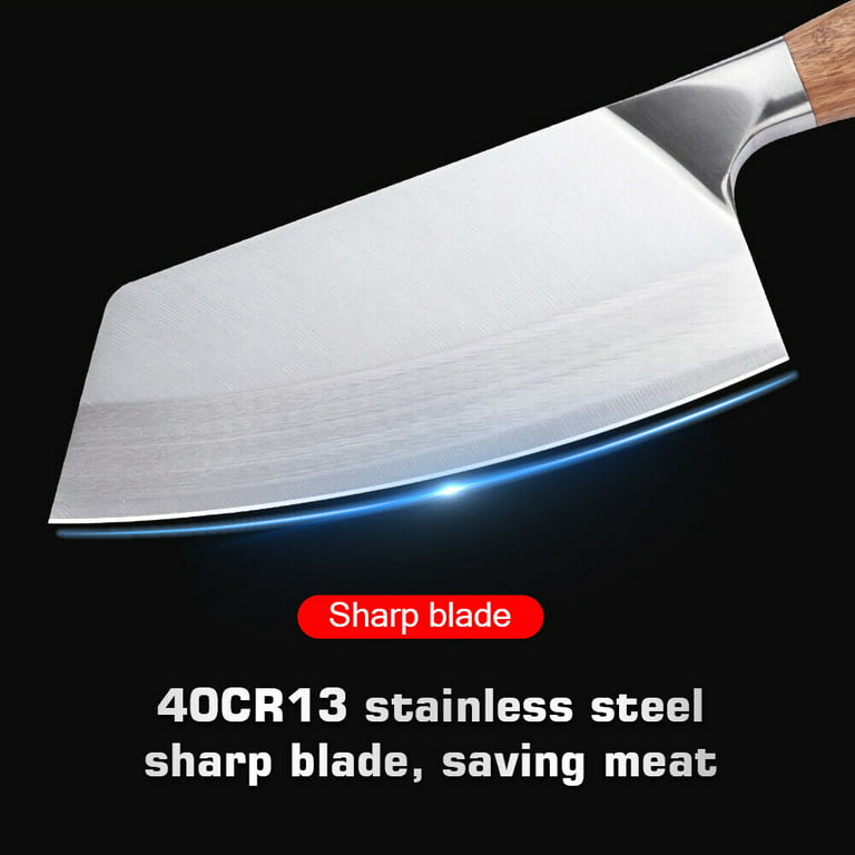 Topfeel 2PCS Butcher Cleaver Knife Set- Meat Clvear Knife & Tactical  Chopper Knife, Hand Forged Meat Cutting Chopping Knife for Home, Outdoor  Cooking