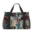 thumbnail image 1 of Easygdp Colorful Graffiti Cow Bolsa de Gimnasio, Bolsa de Viaje Duffel, Bolsa de Fin de Semana con Compartimentos, Bolsa de Mano para Noche, 1 of 7