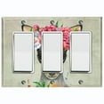 thumbnail image 1 of Metal Light Switch Plate Cover Cute Chihuahua Flower Crown Green DOG018, 1 of 1