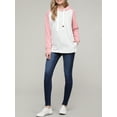 thumbnail image 2 of Doublju Women's Raglan Pullover Hoodie with Side Pockets (Plus Size Available), 2 of 5