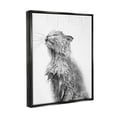 thumbnail image 4 of Stupell Industries Cat Bathroom Splash Animals & Insects Painting Black Floater Framed Canvas Art Print Wall Art, 17 x 21, 4 of 10