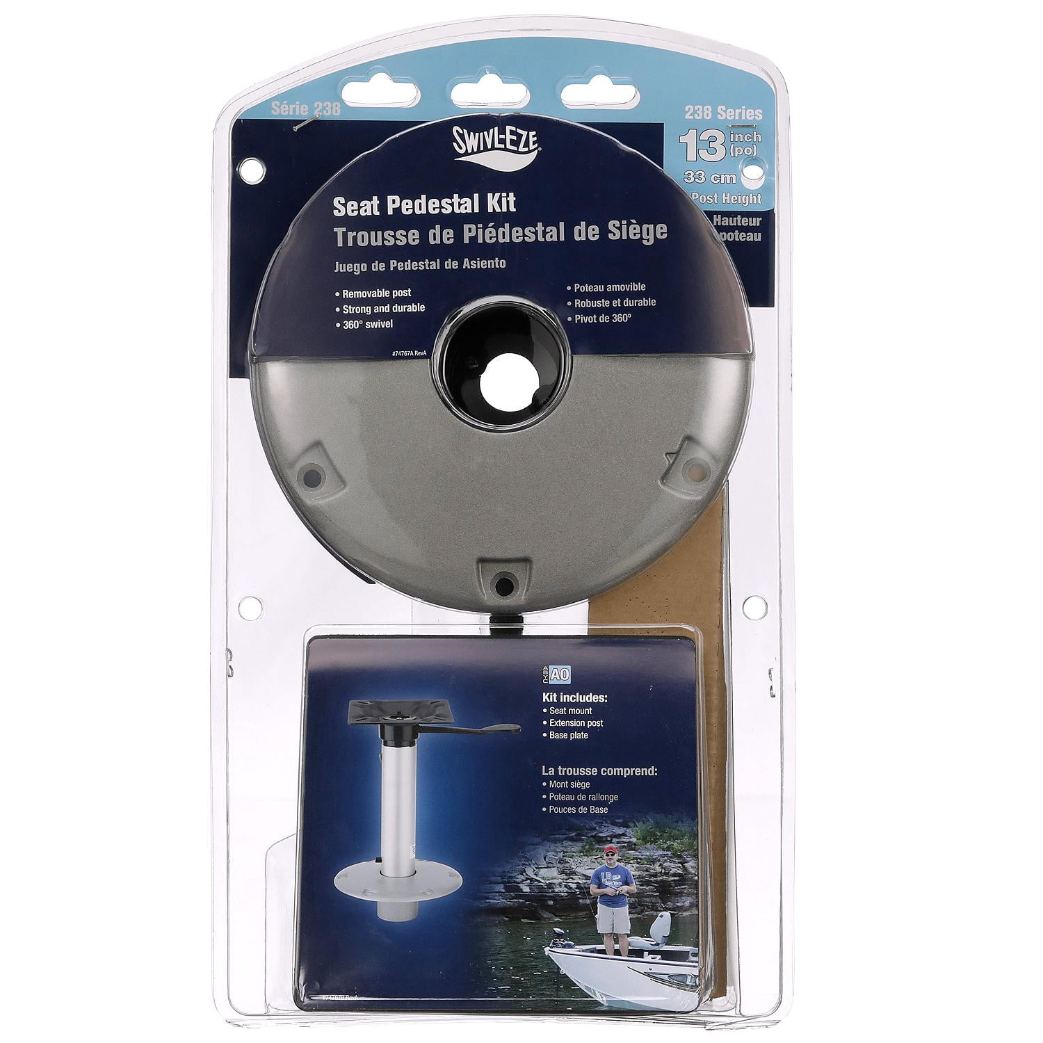 Attwood Silver Corrosion Resistance Boat Seat with Ergonomic Handle and Satin Finish