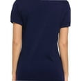 thumbnail image 2 of Women Fashion Deep V-Neck Short Sleeve Tops Solid Casual Loose Basic T Shirt, 2 of 5