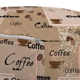 thumbnail image 3 of Coffee Pouf Cover with Zipper, Coffee Words Different Typographies Beans Cups on Abstract Vintage Backdrop, Soft Decorative Fabric Unstuffed Case, 30" W X 17.3" L, Pale Brown Black, by Ambesonne, 3 of 5
