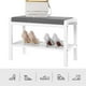 thumbnail image 2 of Banco para Zapatos con Asiento Acolchado tapizado Acolchado, Estante de Almacenamiento, Organizador de Zapatos, soporta hasta 350 Libras, Ideal para Entrada, recámara, Sala de Estar, 2 of 7