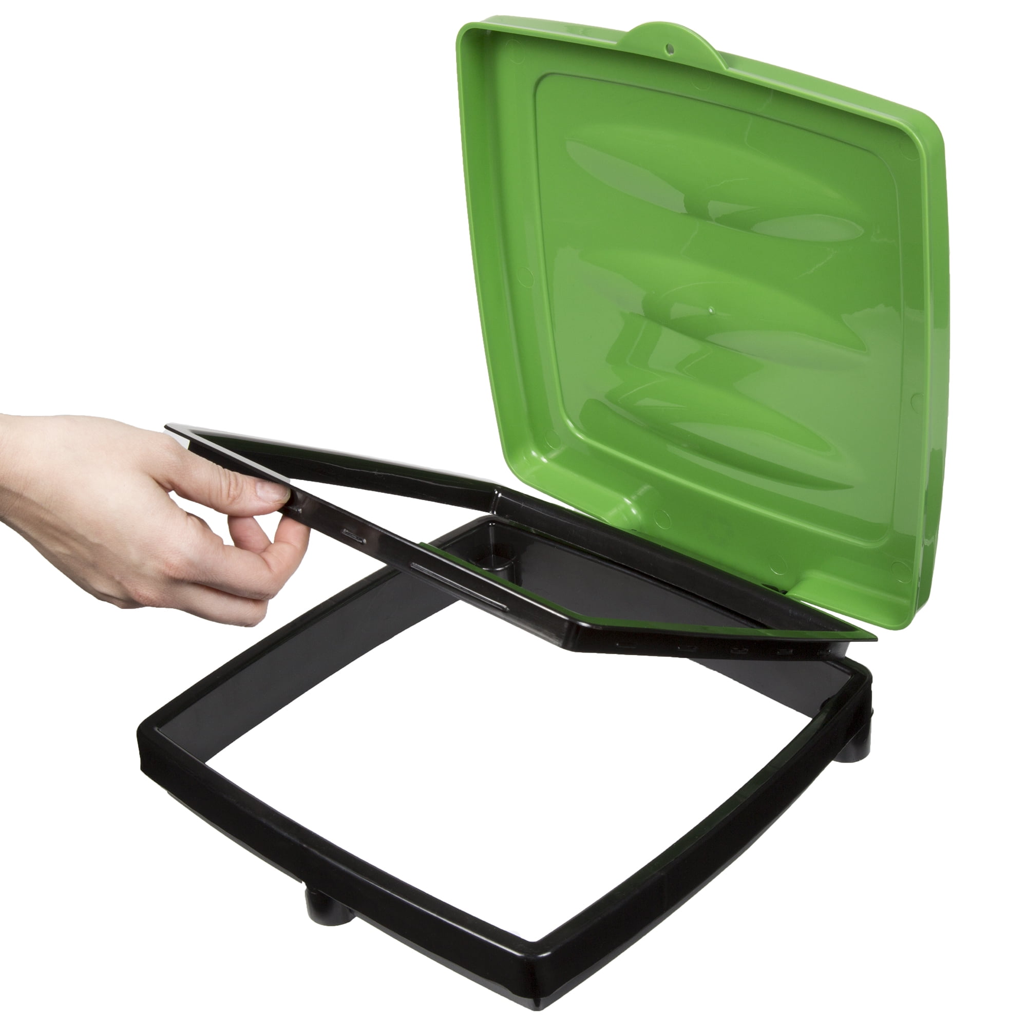 Portable Trash Bag Holder- Collapsible Trashcan for Garbage and Indoor / Outdoor Use By Wakeman Outdoors- Ideal for Camping Recycling and more (Green)