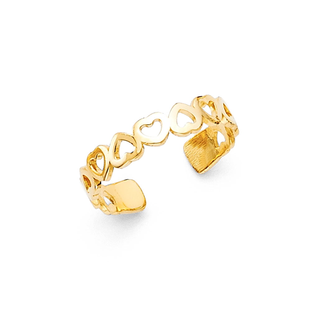 14K Yellow Gold Dolphin Toe Ring Jewels By Lux