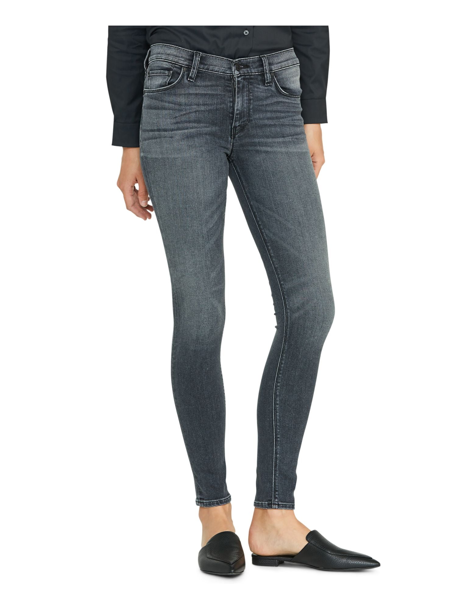 HUDSON Womens Gray Skinny Jeans Juniors 