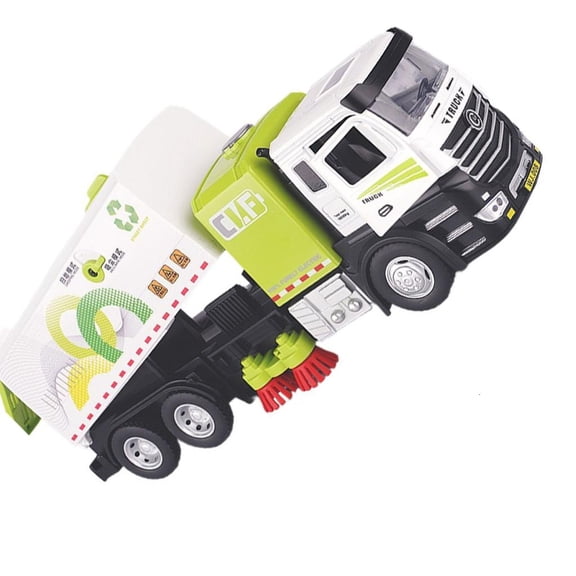 Ywmsfl Realistic Mixture Vacuum Maintenance Worker Truck Toy for Kids Manual Action Enhances Coordination Educational Safe Substance