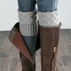 thumbnail image 4 of Puños de bota de Tobillo de punto Protector de acrílico suave Calcetines de bota de Calentadores de piernas de mujer para regalos - Ceniza Sunnimix protector de pierna corto, 4 of 7