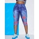 thumbnail image 2 of Talla grande Floral 3D Jean PRINT TRIMPED GEGGS Rosegal Leggings de talla grande, 2 of 5