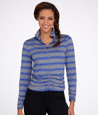 ruched workout jacket