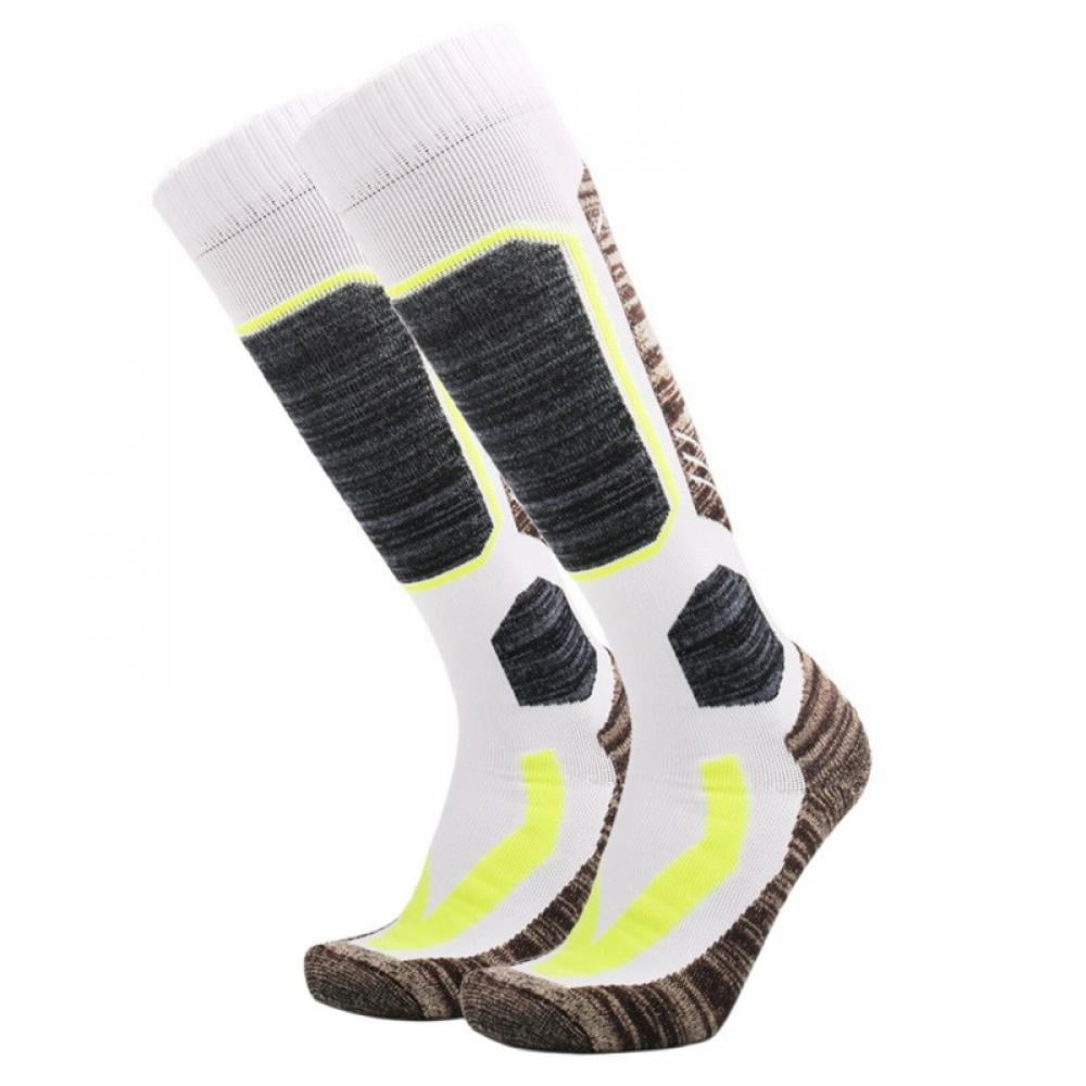 Men and Women Winter Ski Socks, Calf Compression Snowboard Socks, Warm Thermal Socks for Cold
