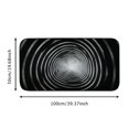 thumbnail image 5 of Heduofu Front Door Mat Indoor Outdoor Welcome Doormats Non-Slip Entryway Mats Black and white spiral tunnel Entry Rugs Absorbent Resist Dirt Floor Mats for Entrance, Inside, 5 of 6