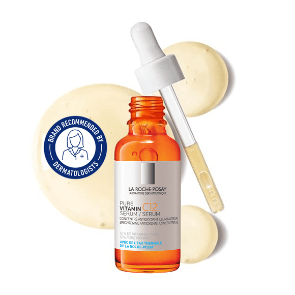 La Roche-Posay Pure Vitamin C12 Serum, Anti-Wrinkle Antioxidant Face Serum Concentrated With 12% Vitamin C, 30mL