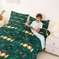 thumbnail image 3 of jejeloiu Romantic Tribal Bed Sheets,Ethnic Print Full Size Sheets For Boys,Teal Multicolor,4 Pieces,1 Flat Sheet, 1 Fitted Sheet and 2 Pillowcases, 3 of 6