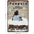 thumbnail image 2 of Vintage Iron Hanging Plate Penguin Bath Soap Metal Tin Sign Wash Your Hooves Retro Poster Home Livingroom Bathroom Decor Funny Home Decoration Birthday Anniversary Housewarming Gift 12"x8", 2 of 8