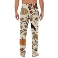 thumbnail image 5 of GrmtClth Men Halloween Print Pajama Pants Vintage Fall Tree Acorn Pattern Loungewear Trousers Elastic Waist Sleep Bottoms Pocket Casual Joggers Home Sweatpants Army Green M, 5 of 5