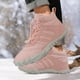 thumbnail image 4 of Zapatos deportivos cálidos con forro de piel botas de nieve para mujeres y hombres para caminar senderismo invierno, 4 of 9