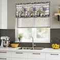 thumbnail image 4 of Spring Floral Curtain Valances for Windows, Kitchen Valance Window Treatments Panel 2 Pack, Pastoral Bottle Flowers Wood Black Plaid Rod Pocket Short Curtains for Bathroom Bedroom 42 x 12 Inch, 4 of 8