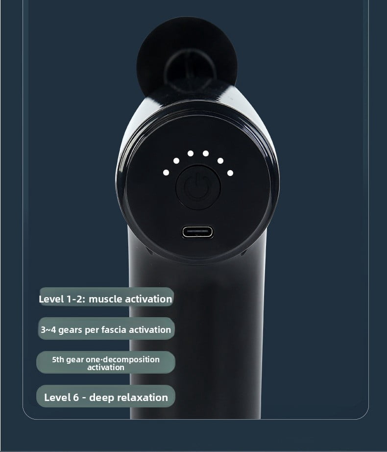 CNV Innovative Dual-Head Mini Massage Gun for Muscle Recovery, Portable Double-Node Percussion Massager with 6 Speeds, Deep Tissue Handheld Quiet Device, Type-C