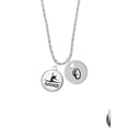 thumbnail image 2 of Delight Jewelry Silvertone Domed Contemporary Dance Splits Silvertone Script Initial Disc - O - Charm Necklace, 20"+3", 2 of 4