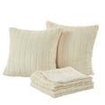 thumbnail image 5 of Home Soft Things Plush Faux Fur Throw & 2 Pillow Covers Set - Antique White - 50"x60"/18"x18", 5 of 9