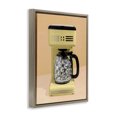 thumbnail image 2 of Stupell Industries Eclectic Disco Coffee Maker over Yellow Brown Floating Frame Canvas Art, 25 x 31, by LISH Creative, 2 of 8